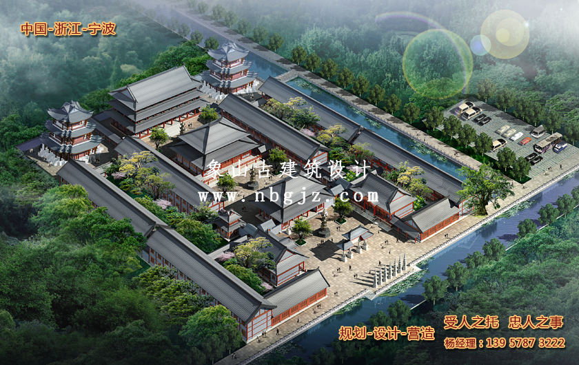 萬壽寺總體建筑規(guī)劃設計效果圖